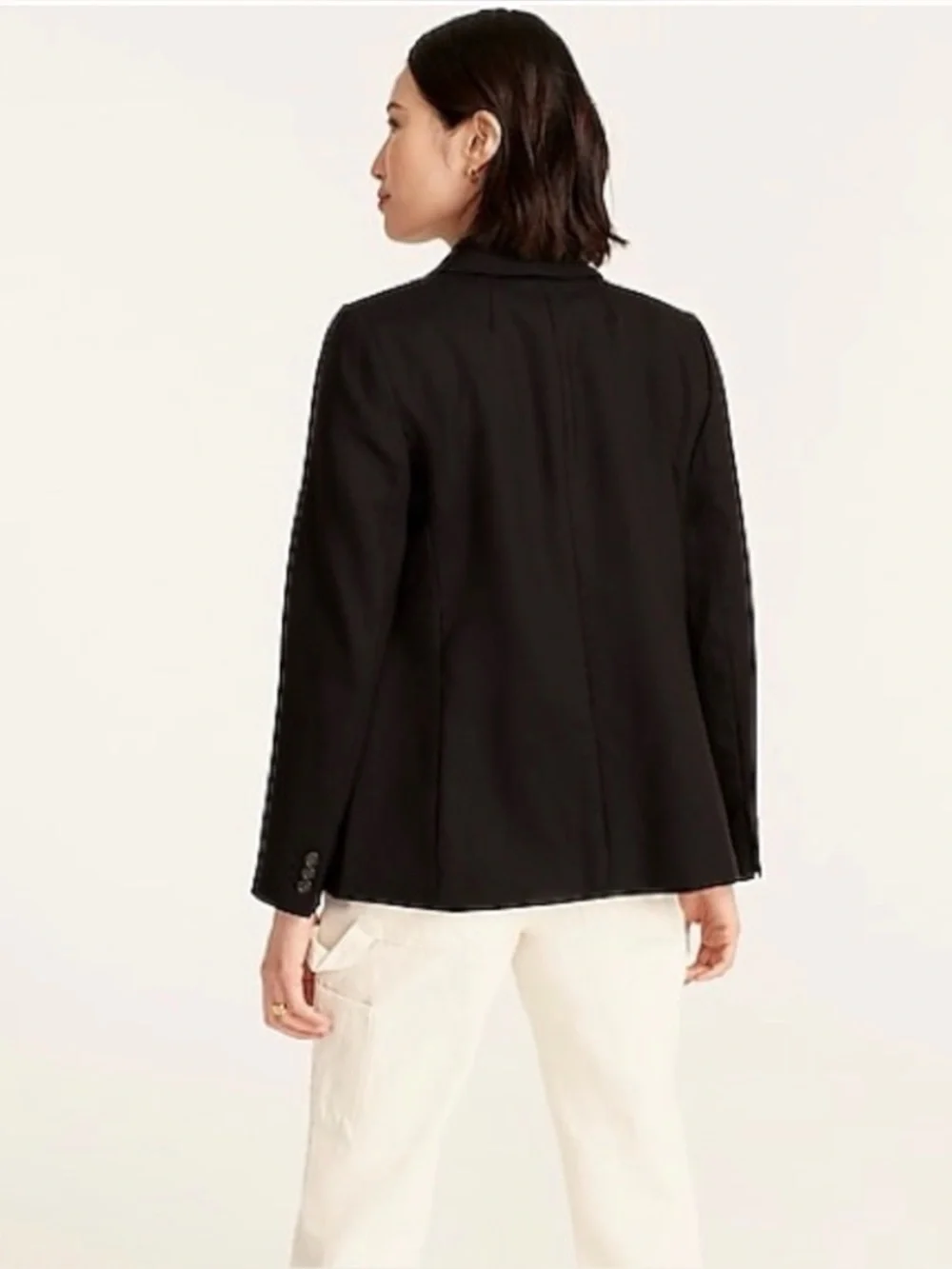 J. CREW Parke Classic Wool Black Blazer Timeless Tailored Jacket 8 Work Business